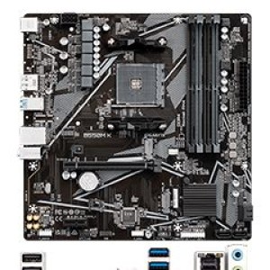 Motherboard Gigabyte B550M K (rev. 1.0) Chipset AMD B550, Socket AM4, Micro ATX
