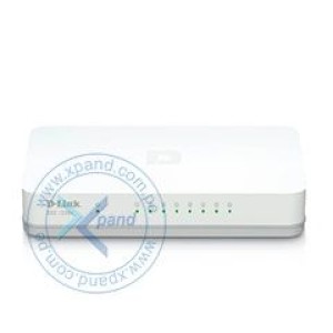 Switch D-Link DGS-1008A, 8 RJ-45 10/100/1000 Mbps, MDI/MDIX, CSMA/CD. Presentación en caja.