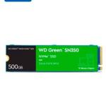 Unidad en estado solido Western Digital Green SN350 NVMe, 500GB M.2 2280