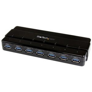 StarTech.com Concentrador LadrÃ³n USB 3.0 de 7 Puertos - Hub de Sobremesa con Adaptador de AlimentaciÃ³n - H