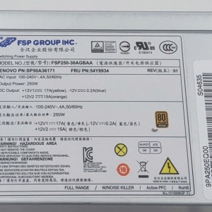 Fuente de Poder Lenovo Thinkserver TS150 ST50 250W PCE026 PCH016 54Y8934 Retirado de Equipo en uso Garantia 12 Meses